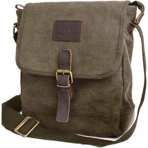 Canvas Messenger Bag Small Crossbody Bag Casual Travel Working Tools Bag